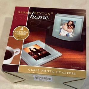 NIB Glass Photo Coasters